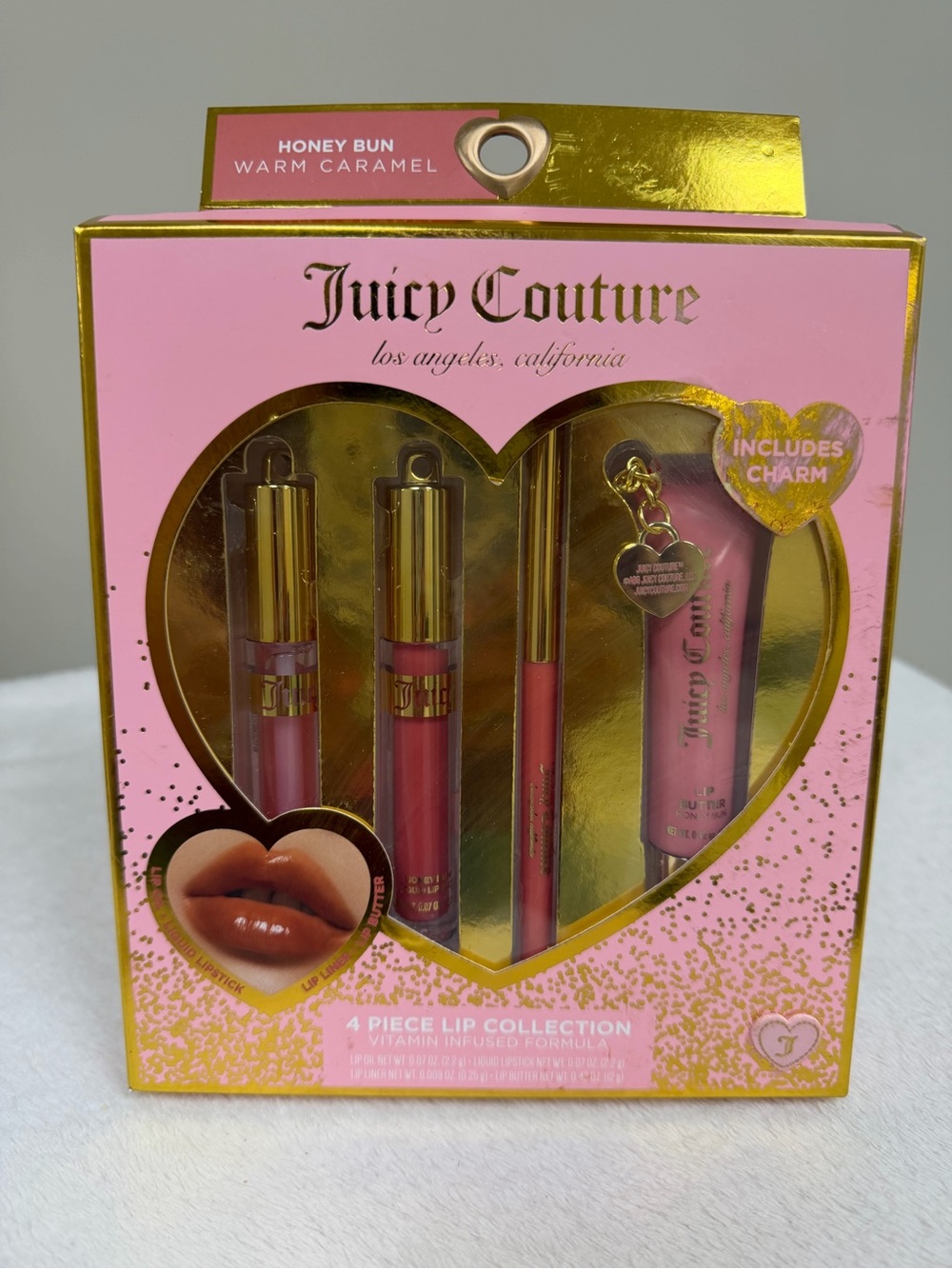 Juicy Couture Honey Bun Warm Caramel 4-Piece Lip Collection